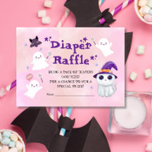 Pequeño Chica de Boo Baby Shower Diaper Raffle