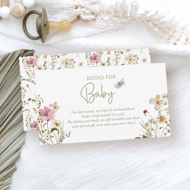 Tarjeta De Recepción Pequeño Chica de solicitud de libro de flores silv (Subido por el creador)