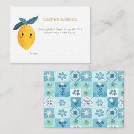 Tarjeta De Recepción Pequeño Cítrico Cutie Lemon BabyShower Diaper Raff