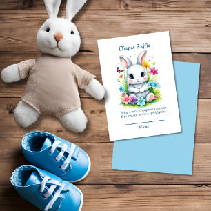 Tarjeta De Recepción Pequeño conejito Wildflowers Pascua de Pascua Raff