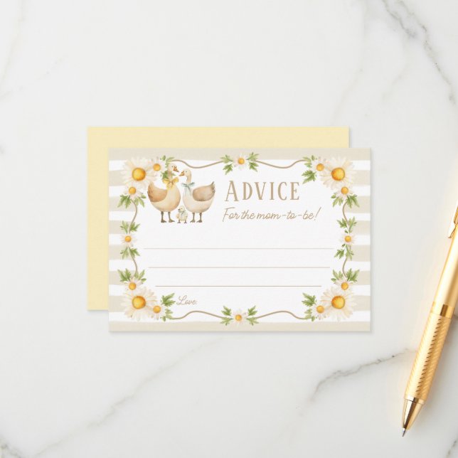 Tarjeta De Recepción Pequeño consejo de Baby Shower para mamá (Anverso/Reverso In Situ)