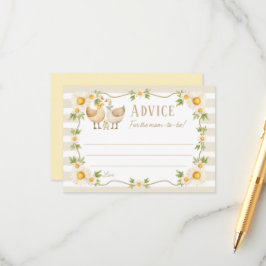 Tarjeta De Recepción Pequeño consejo de Baby Shower para mamá