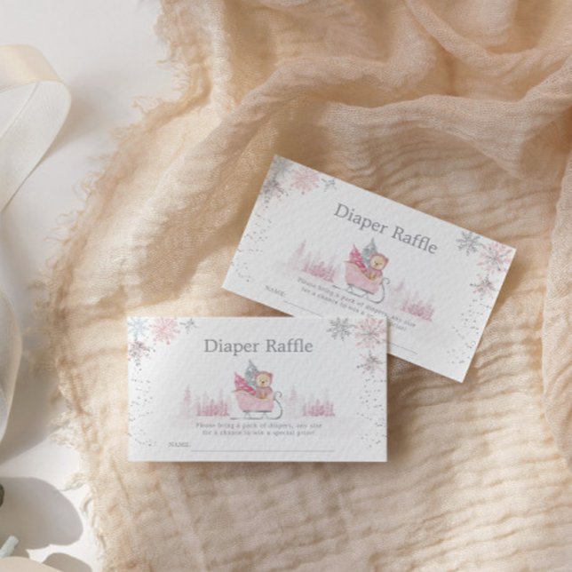 Tarjeta De Recepción Pequeño copo de nieve en camino a Baby Shower (Subido por el creador)