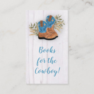 Tarjeta De Recepción Pequeño Cowboy Bootie solicitud de libro de Baby S