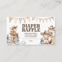Pequeño Cowboy Wild West Baby Shower Diaper Raffle