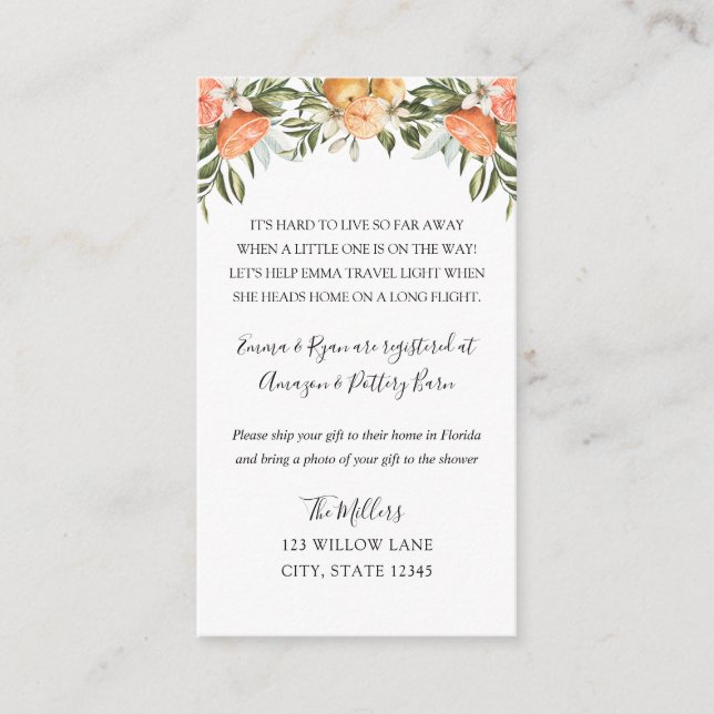 Tarjeta De Recepción Pequeño cutáneo Lentín de la ducha a larga distanc (Anverso)