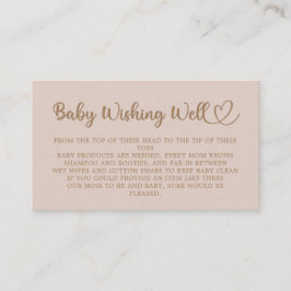 Tarjeta De Recepción Pequeño elefante Baby Shower, deseando lo mejor,