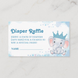 Tarjeta De Recepción Pequeño elefante de cacahuete Blue Diaper Ticket