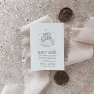 Tarjeta De Recepción Pequeño elefante de la pantalla Baby Shower
