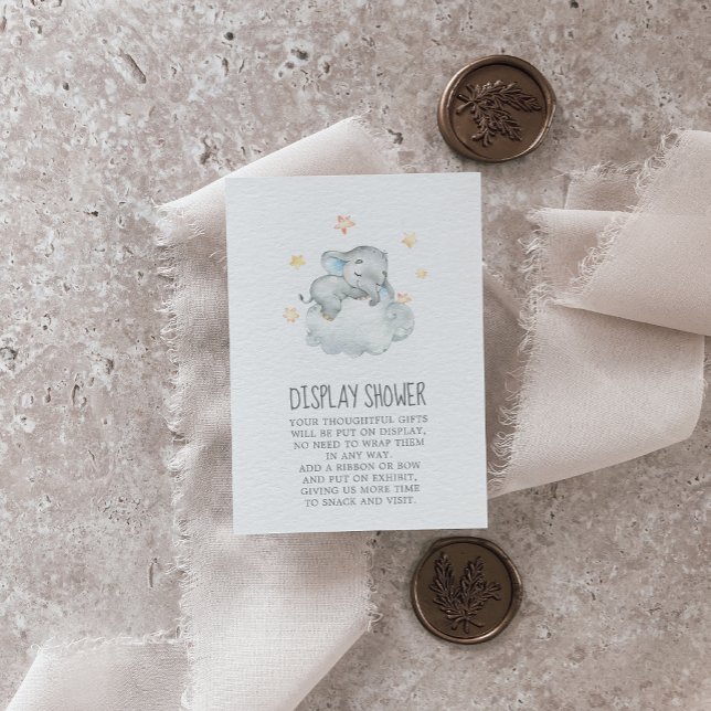 Tarjeta De Recepción Pequeño elefante de la pantalla Baby Shower (Subido por el creador)