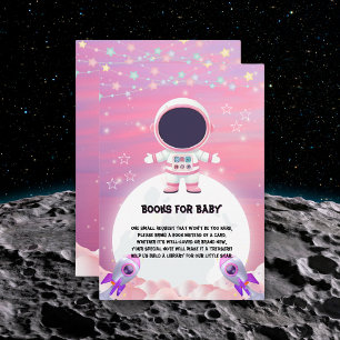 Tarjeta De Recepción Pequeño Explorador del espacio exterior rosa Baby 