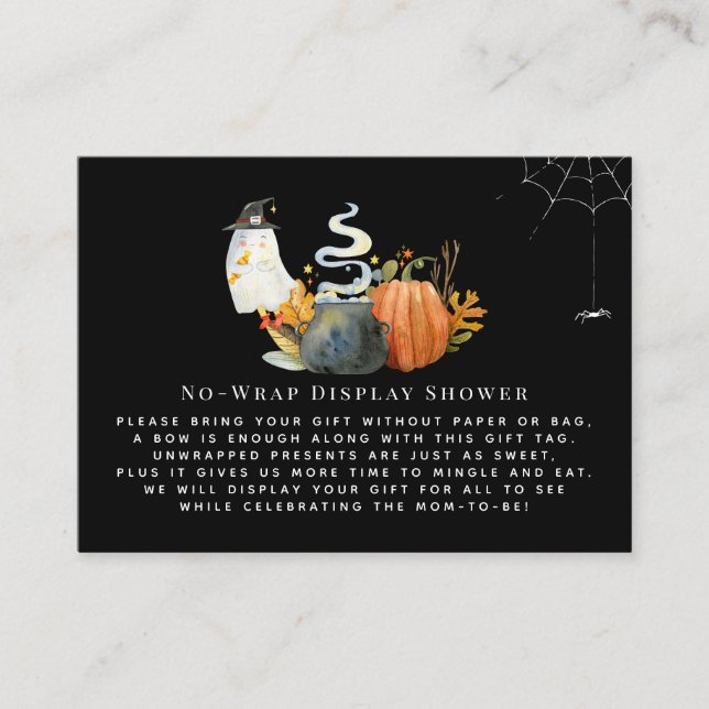 Tarjeta De Recepción Pequeño fantasma | No ajustar el inserto de la duc (Anverso)