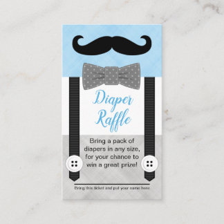 Tarjeta De Recepción Pequeño hombre bebé ducha de pañales rifa de agua 