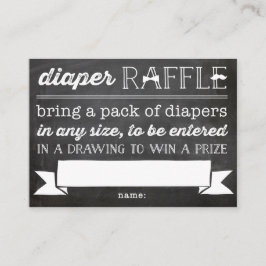 Tarjeta De Recepción Pequeño Hombre Mustache Chalkboard Diaper Raffle C