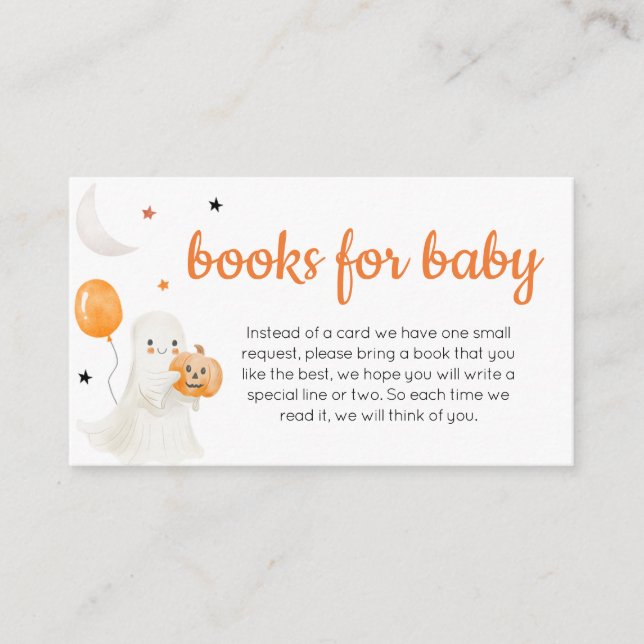 Tarjeta De Recepción Pequeño libro de Halloween está casi pendiente de  (Anverso)