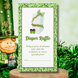 Tarjeta De Recepción Pequeño Lucky One Shamrock Baby Diaper Raffle