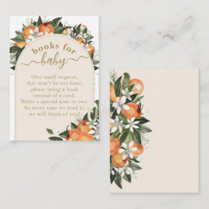 Tarjeta De Recepción Pequeño Naranja cordial verde libro de Baby Shower