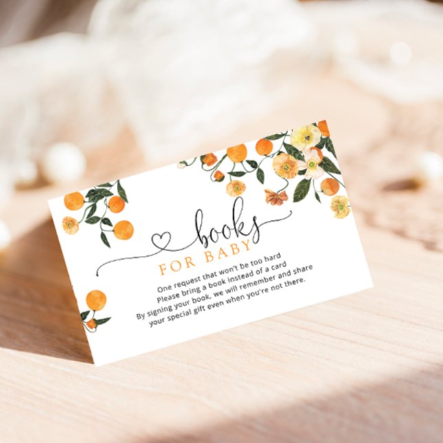 Tarjeta De Recepción Pequeño naranja cutie libros para la ducha para be (Subido por el creador)