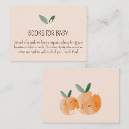 Tarjeta De Recepción Pequeño Naranja de Cutie Citrus Baby Shower Libros