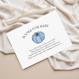 Tarjeta De Recepción Pequeño niño calabaza azul: Libros de Baby Shower