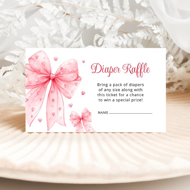 Tarjeta De Recepción Pequeño novio rosado Diaper Raffle (Subido por el creador)