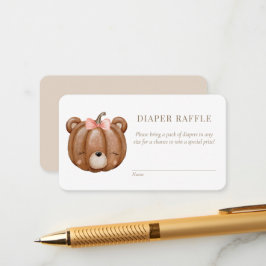 Tarjeta De Recepción Pequeño osito de explosión Baby Shower Diaper Raff