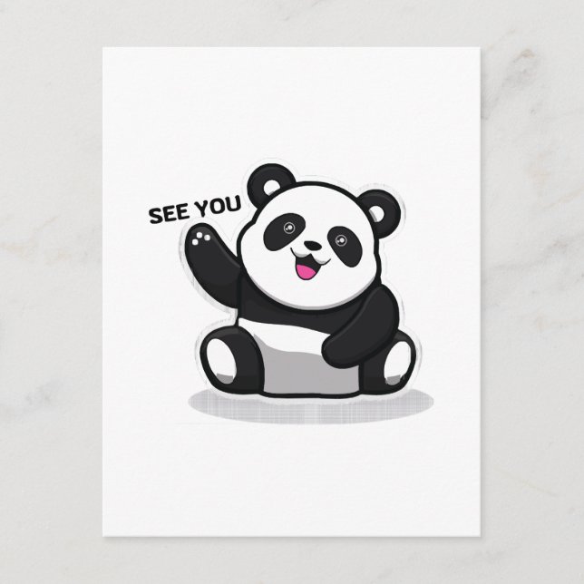 Tarjeta De Recepción pequeño panda lindo (Anverso)