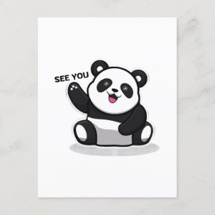 Tarjeta De Recepción pequeño panda lindo