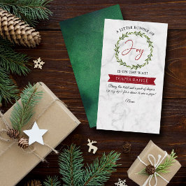 Tarjeta De Recepción Pequeño Paquete De Diaper De Baby Shower De Navida