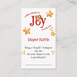 Tarjeta De Recepción Pequeño paquete de joy Bear Diaper Raffle