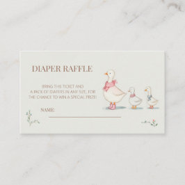 Tarjeta De Recepción pequeño pato Baby Shower Diaper Raffle