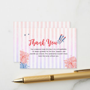 Tarjeta De Recepción Pequeño Petardo 4 de Julio Gracias