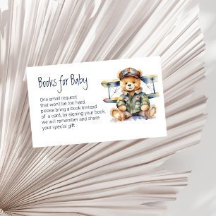 Tarjeta De Recepción Pequeño piloto adorables libros de oso para bebés
