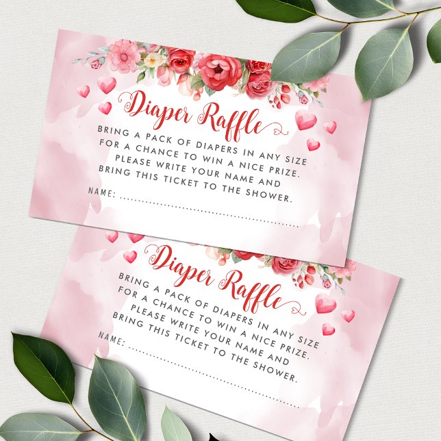 Tarjeta De Recepción Pequeño querido Baby Shower Cute Diaper Raffle (Subido por el creador)