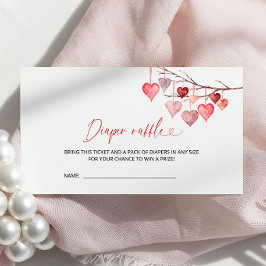 Tarjeta De Recepción Pequeño querido Baby Shower Diaper Raffle