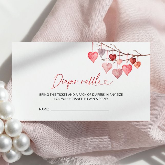 Tarjeta De Recepción Pequeño querido Baby Shower Diaper Raffle (Subido por el creador)