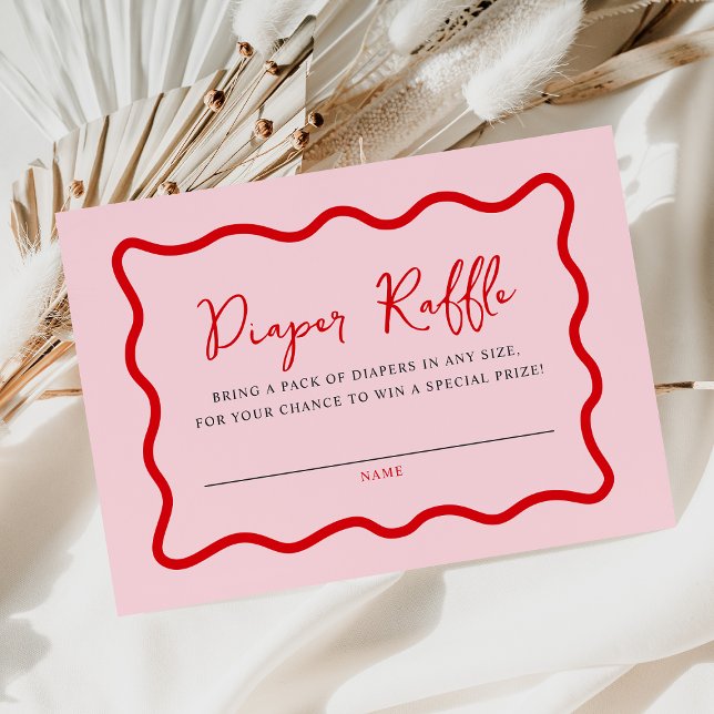 Tarjeta De Recepción Pequeño querido Diaper Raffle Chica Baby Shower (Subido por el creador)