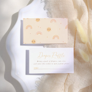 Tarjeta De Recepción Pequeño rayo de arcoiris de sol en Baby Shower