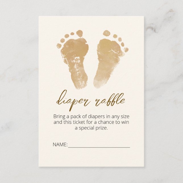 Tarjeta De Recepción Pequeño rayo de sol Baby Shower Diaper Raffle (Anverso)