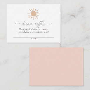 Tarjeta De Recepción Pequeño rayo de sol Baby Shower Diaper Raffle