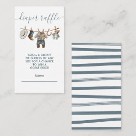 Tarjeta De Recepción Pequeño Vaquero Ropa Diaper Raffle