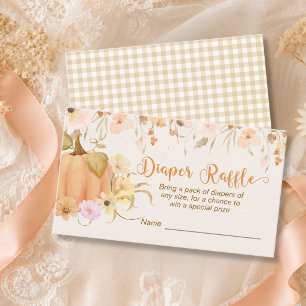 Tarjeta De Recepción Pequeño Volante de Pañal Floral de Otoño