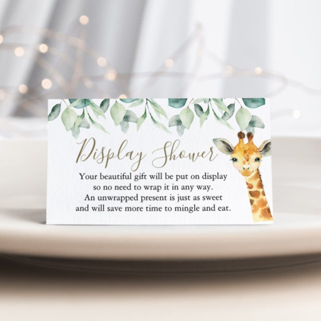 Tarjeta De Recepción Pequeño y salvaje Safari para mostrar Baby Shower (Subido por el creador)