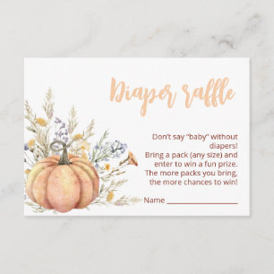 Tarjeta De Recepción Pequeño zopenco Baby Shower Tema de otoño