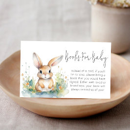 Tarjeta De Recepción Pequeños Bunny Baby Shower Books Para El Bebé