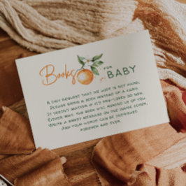 Tarjeta De Recepción Pequeños Cítricos Baby Shower Libros Para Bebés