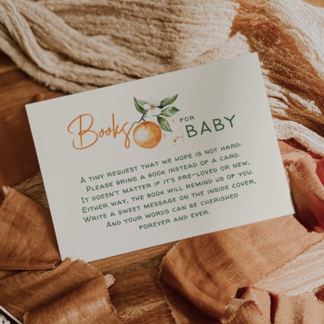 Tarjeta De Recepción Pequeños Cítricos Baby Shower Libros Para Bebés (Subido por el creador)