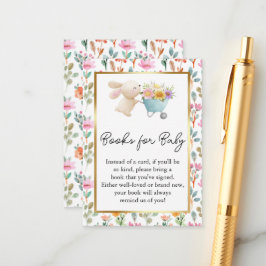 Tarjeta De Recepción Pequeños conejitos de flores silvestres para bebé