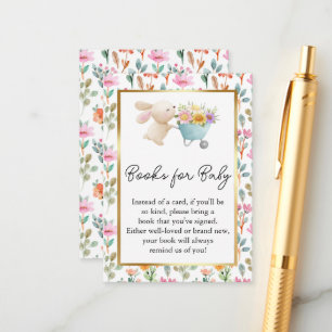 Tarjeta De Recepción Pequeños conejitos de flores silvestres para bebé