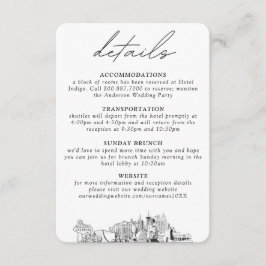 Tarjeta De Recepción Pequeños detalles verticales del Boda de Las Vegas